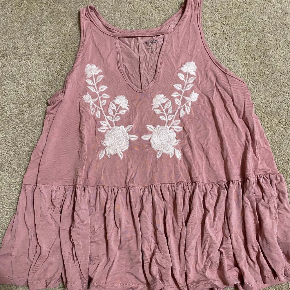 Blush Floral Embroidered Top
